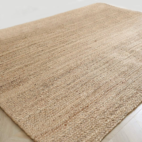 Natural Jute Hand-Woven Braided Area Rug