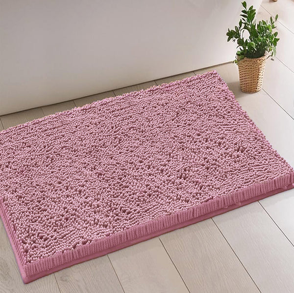 23"x15" - Mauve Soft Cozy Plush Chenille Bath Mat Bathroom Rug