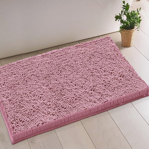 23"x15" - Mauve Soft Cozy Plush Chenille Bath Mat Bathroom Rug
