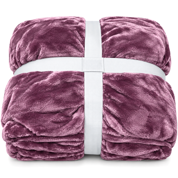 Solid Mauve Ultra Plush Fleece Ultra Soft Warm Cozy Bed Blanket