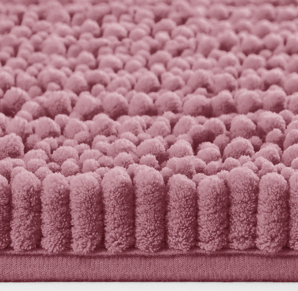 23"x15" - Mauve Soft Cozy Plush Chenille Bath Mat Bathroom Rug