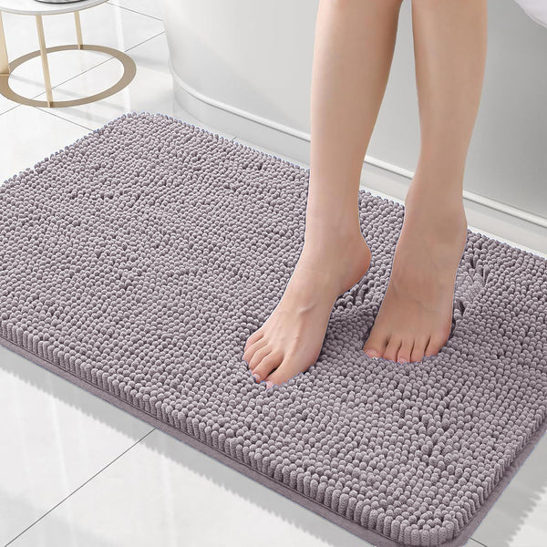 36"x24" - Mauve Large Soft Cozy Plush Chenille Bath Mat Bathroom Rug