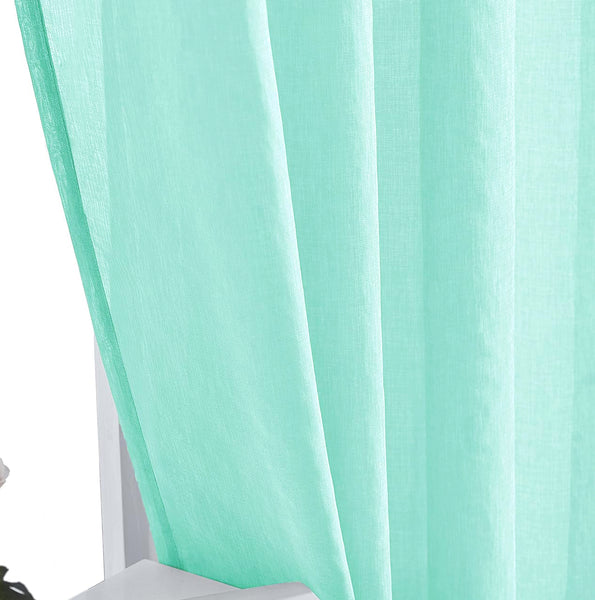 1 Piece Mint Sheer Rod Pocket Window Curtain Panel - 90" Inches Long