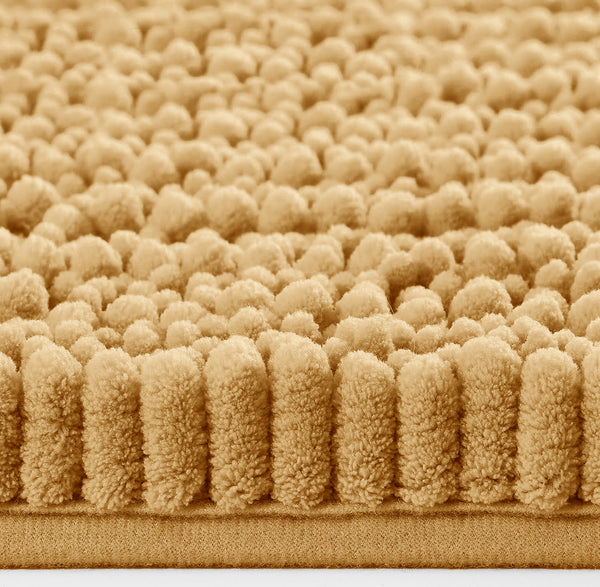 36"x24" - Mustard Large Soft Cozy Plush Chenille Bath Mat Bathroom Rug