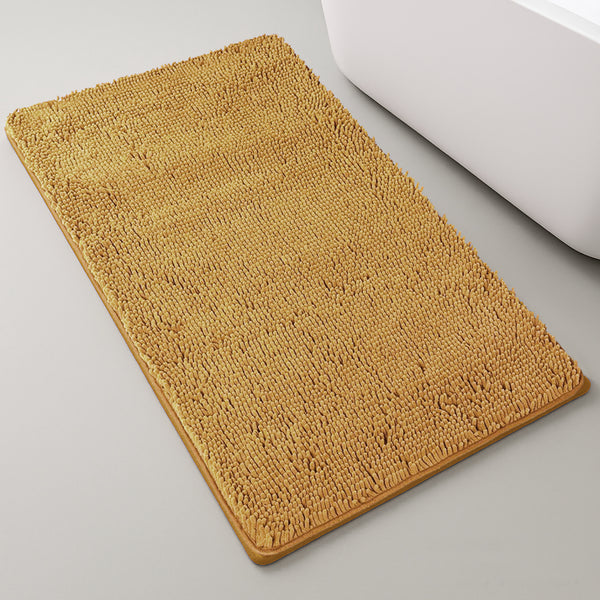 36"x24" - Mustard Large Soft Cozy Plush Chenille Bath Mat Bathroom Rug