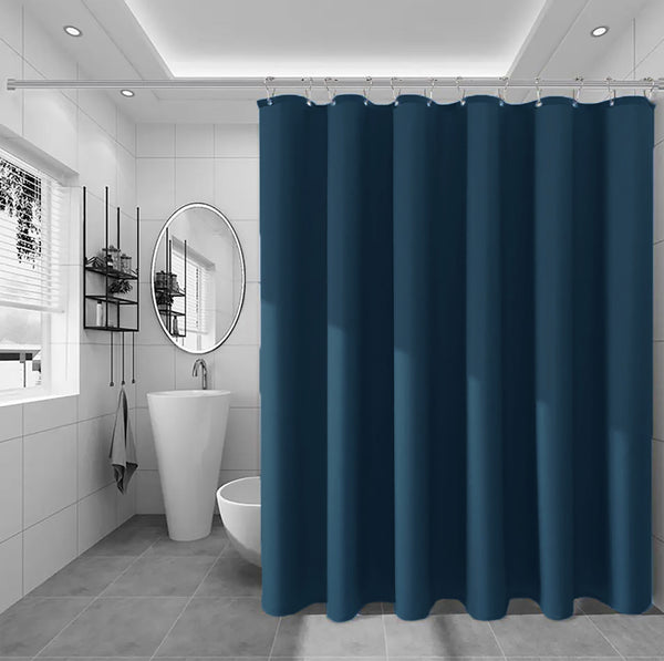 70" x 72" -Navy Blue Vinyl Shower Curtain Liner Waterproof