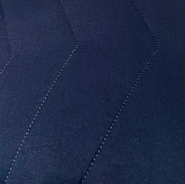 Navy 3 Piece Modern Geometric Solid Soft Plush Cozy Bedspread Quilt Set