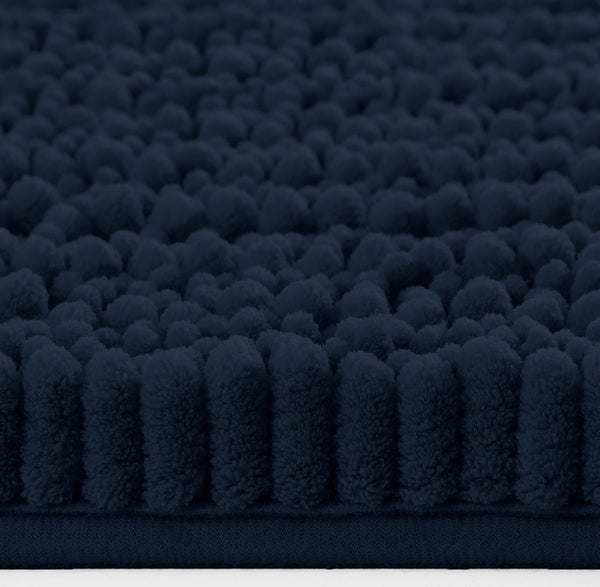23"x15" - Navy Blue Soft Cozy Plush Chenille Bath Mat Bathroom Rug
