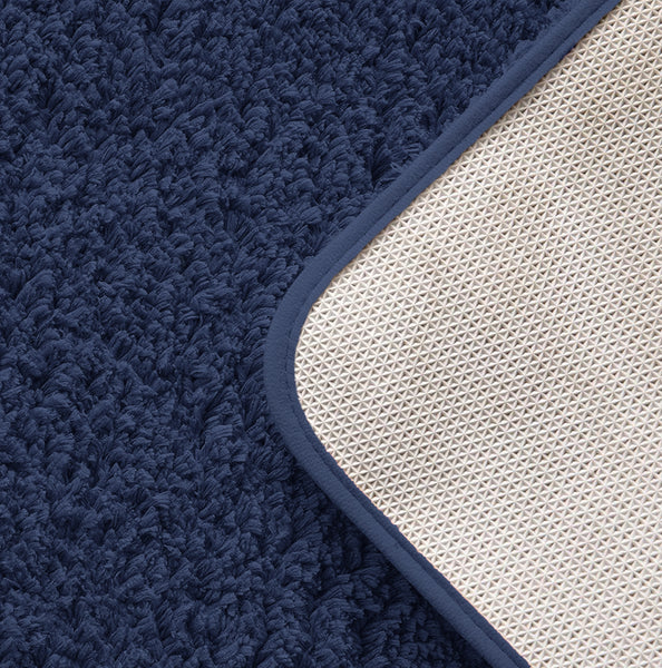 Large 2 Piece Light Grey Microfiber Soft Thick Plush Bath Mat Set