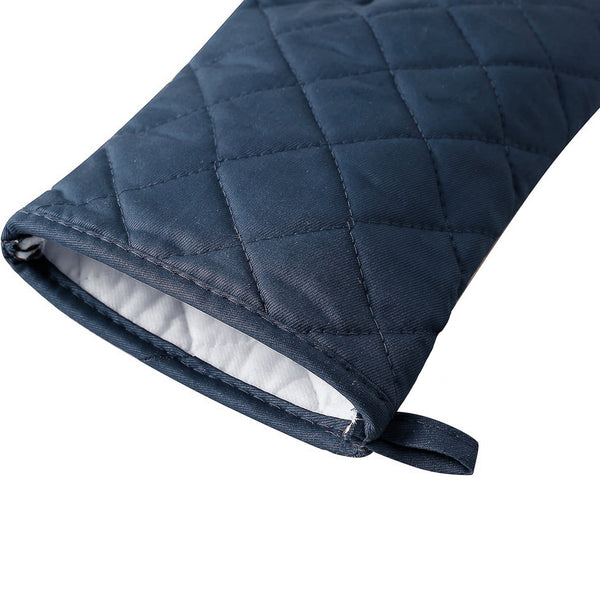 Navy Blue Heat Resistant Thick Soft Quilted Lining Kitchen Oven Glove Mitts