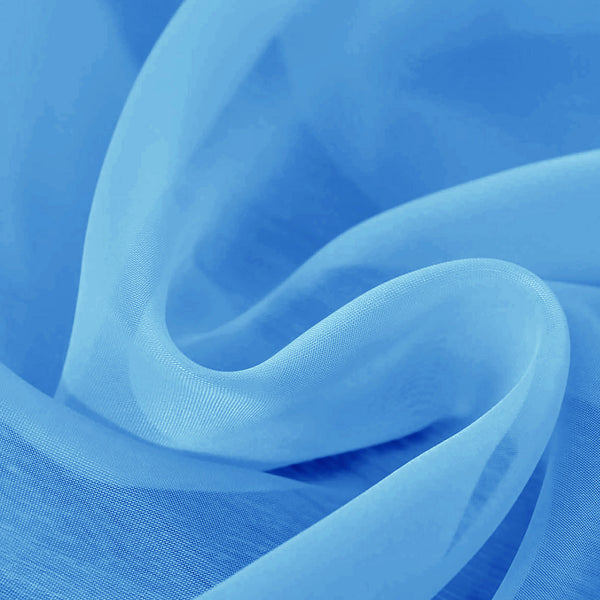 37" x 216" - Light Blue Window Scarf Valance Topper Draping Extra Long