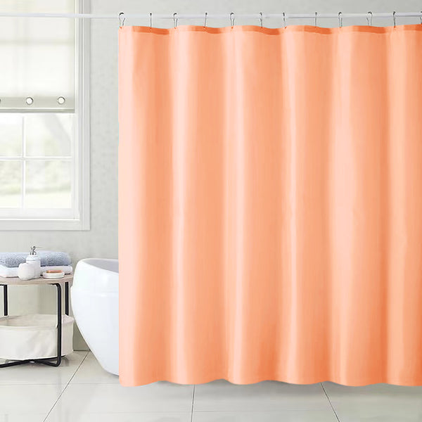 70" x 72" - Peach Vinyl Shower Curtain Liner Waterproof