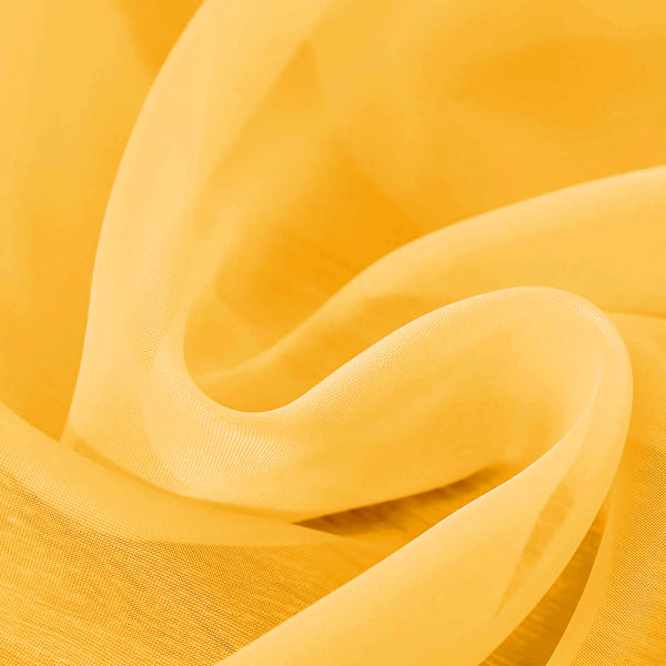 37" x 216" - Yellow Sheer Window Scarf Valance Topper Draping Extra Long
