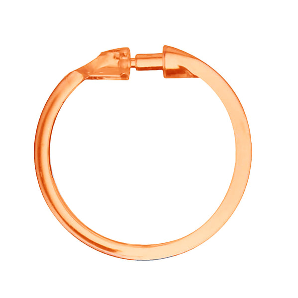 12 Piece Premium Plastic Orange Shower Curtain Hooks Rings Round 2.3" Inches