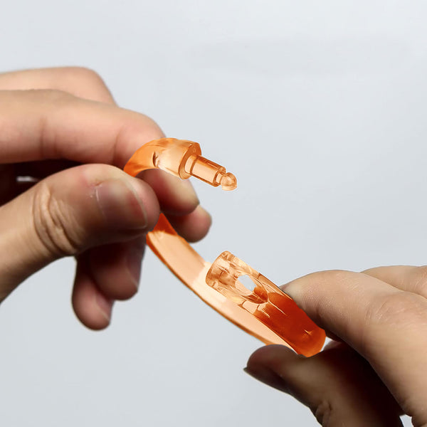 12 Piece Premium Plastic Orange Shower Curtain Hooks Rings Round 2.3" Inches