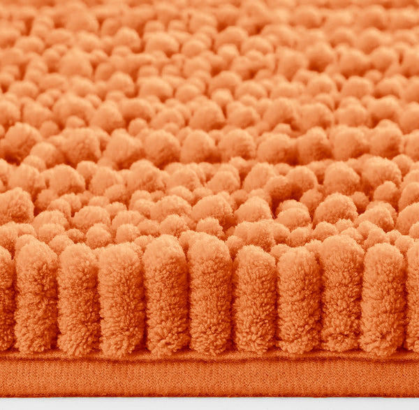 24"x16" - Large Orange Soft Cozy Plush Chenille Bath Mat Bathroom Rug