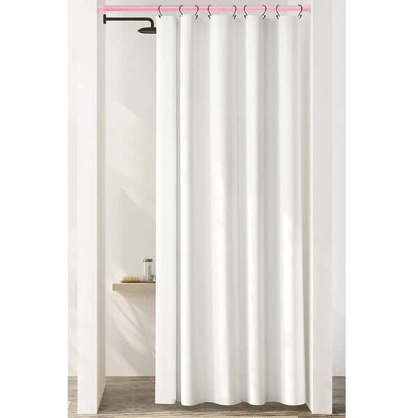 Pink Adjustable Spring Tension Curtain Rod Heavy Duty Anti-slip 41-76" Inches