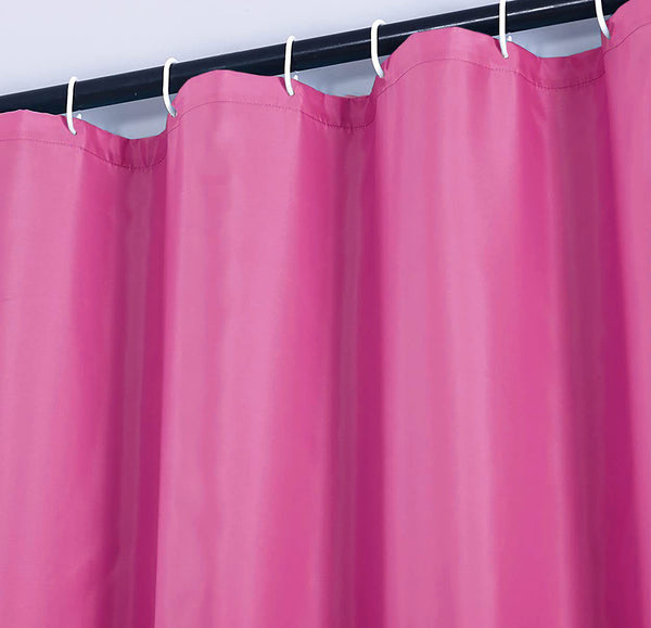 71" x 71" - Pink PEVA Shower Curtain Liner Waterproof & Plastic Rings