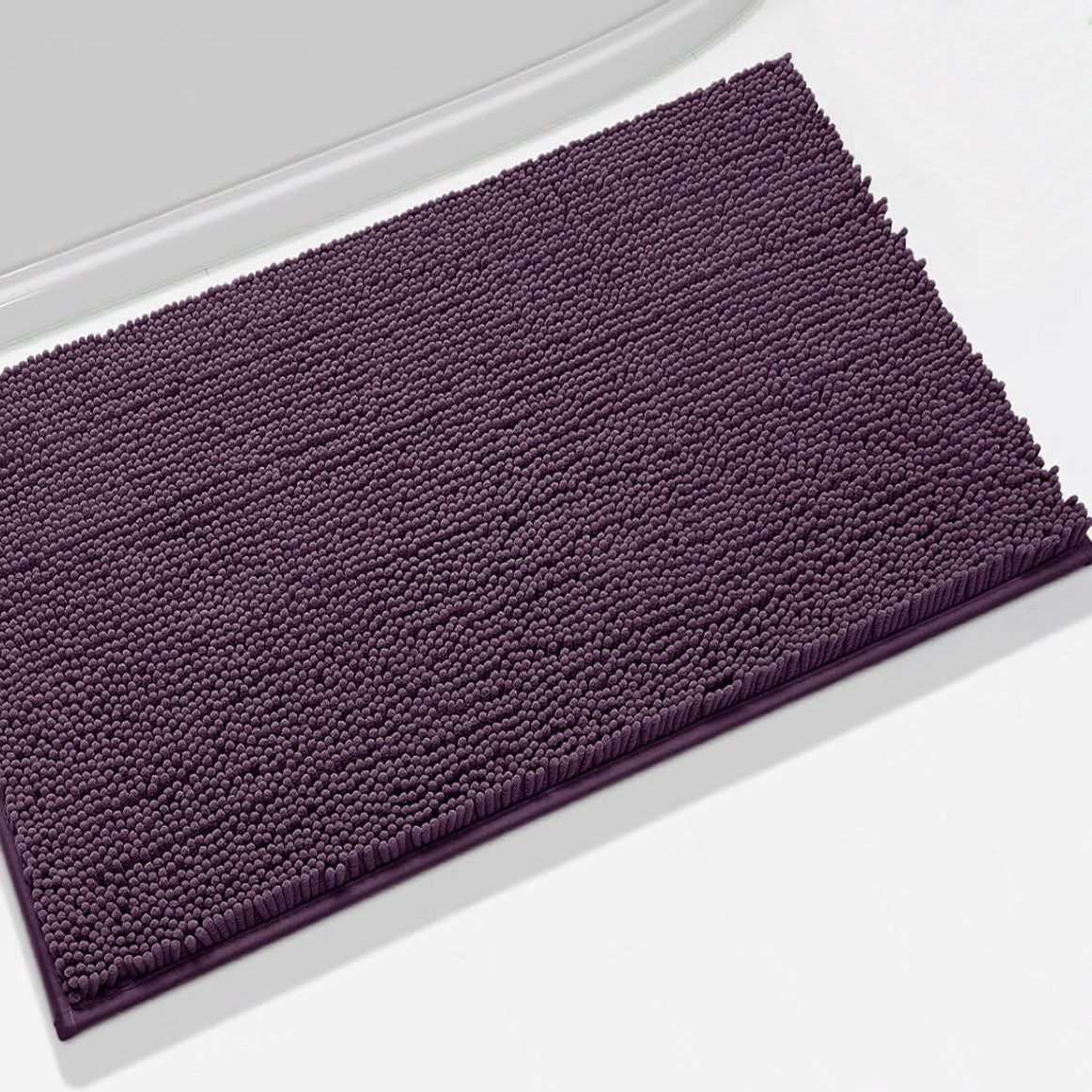 36"x24" - Purple Plum Large Soft Cozy Plush Chenille Bath Mat Bathroom Rug