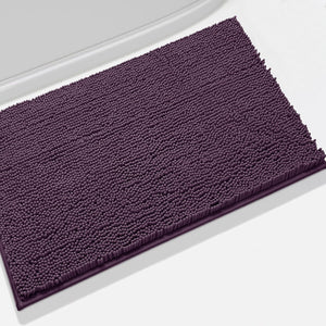 36"x24" - Purple Plum Large Soft Cozy Plush Chenille Bath Mat Bathroom Rug
