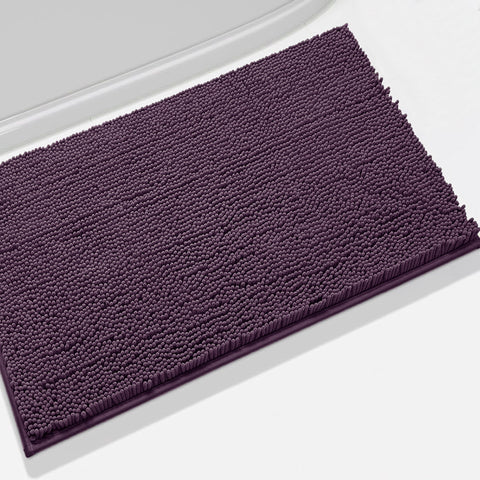 36"x24" - Purple Plum Large Soft Cozy Plush Chenille Bath Mat Bathroom Rug