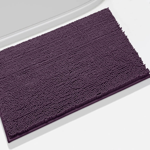 Extra Large 2 Piece Set Purple Plum Soft Cozy Plush Chenille Bath Mat Bathroom Rug
