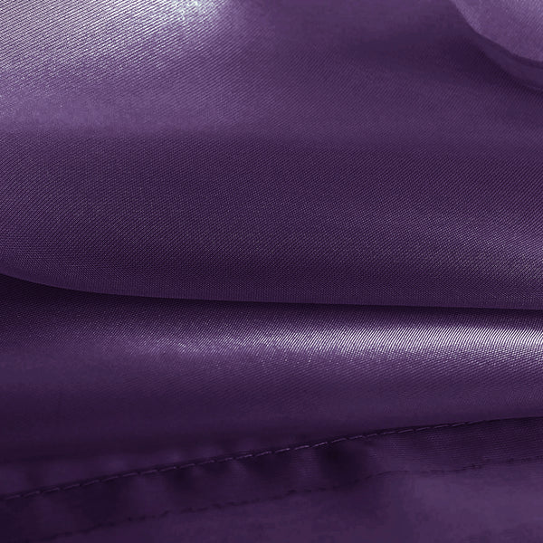 Purple Sheer Window Rod Pocket Curtain Set 90" Inches Long (2 Panels)