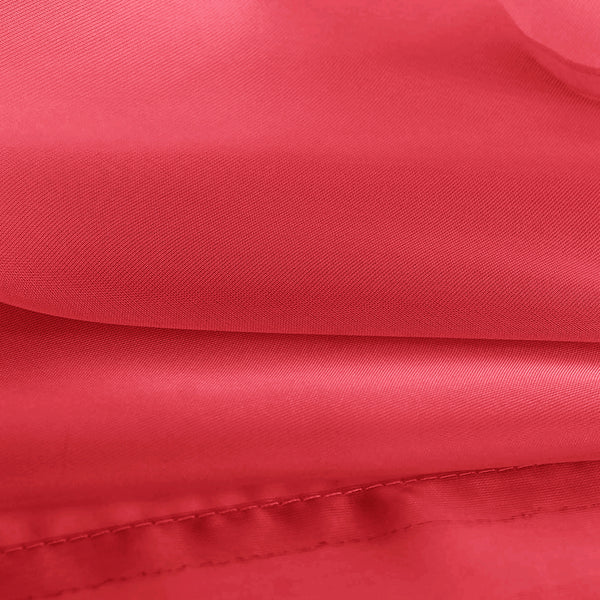 84" Inches Long - Red Sheer Window Rod Pocket Curtain Set (2 Panels)