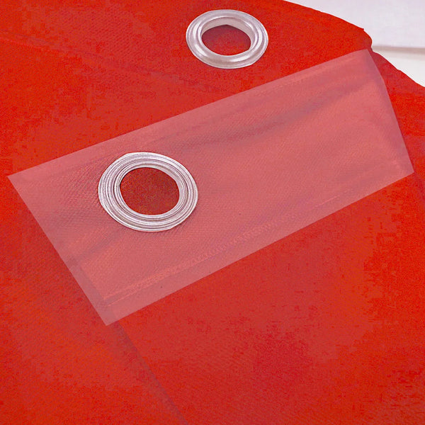 70" x 72" - Red Vinyl Shower Curtain Liner Waterproof