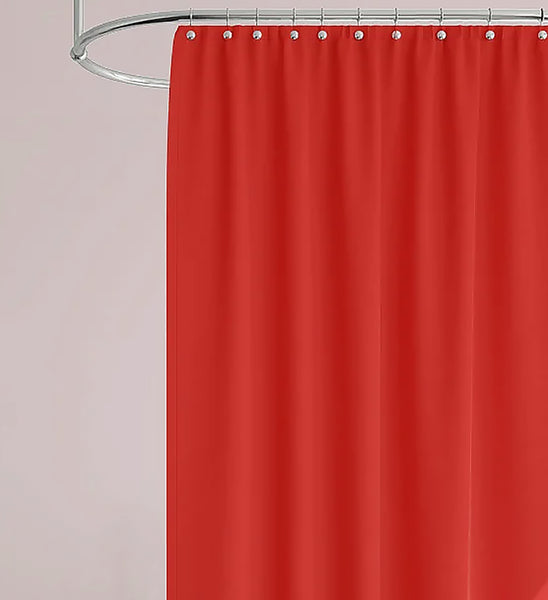 70" x 72" - Red Vinyl Shower Curtain Liner Waterproof