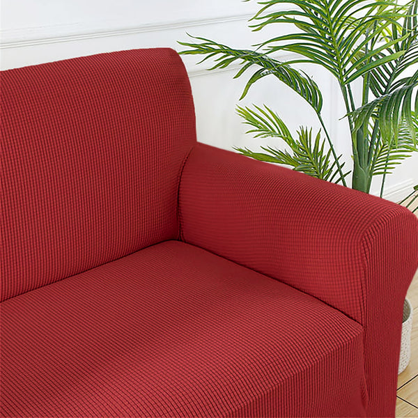 Red 3-Piece Set 4-Way Stretch Slipcover Sofa Loveseat & Armchair Cover Protector