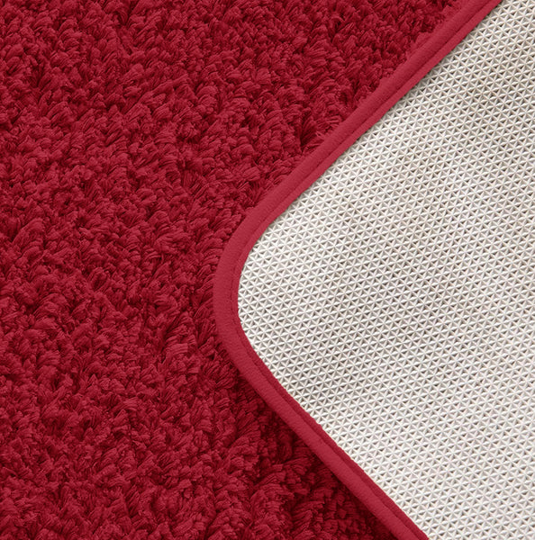 Large 2 Piece Light Grey Microfiber Soft Thick Plush Bath Mat Set