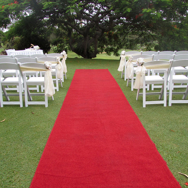 Red Carpet Aisle Roll Runner for Weddings, New Year's Eve, Hollywood Parties - 3x164 Feet
