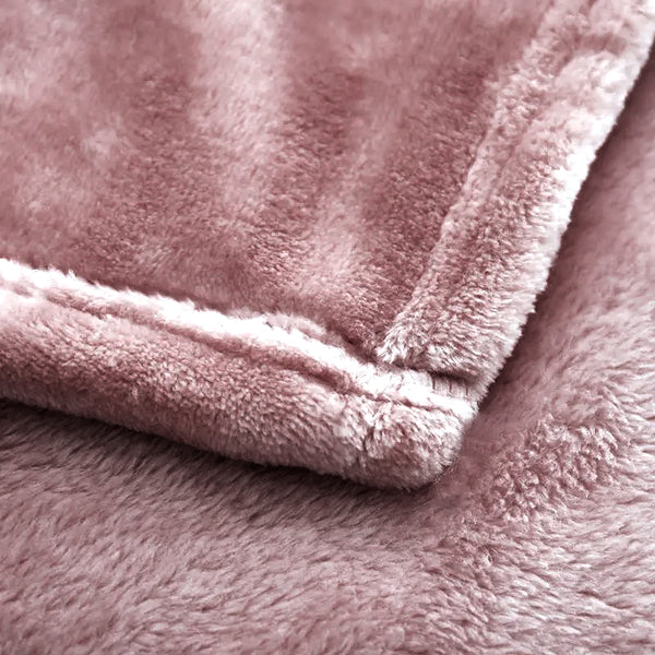 Rose Super Soft Warm Flannel Fleece Plush Microfiber Bed Throw Blanket