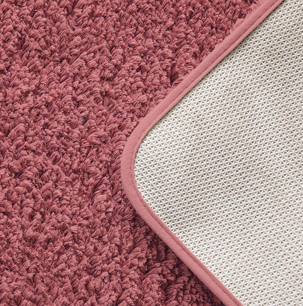 Large 2 Piece Light Grey Microfiber Soft Thick Plush Bath Mat Set