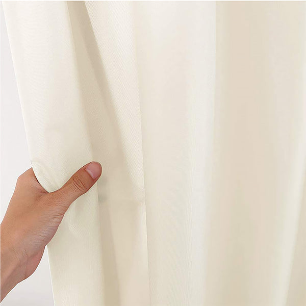 71" x 71" - Ivory Vinyl Shower Curtain Liner Waterproof