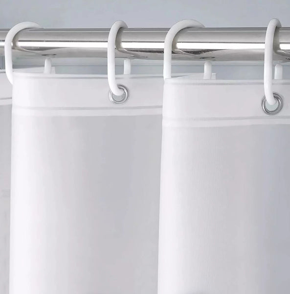 71" x 71" - Frosted Clear Vinyl Shower Curtain Liner Waterproof