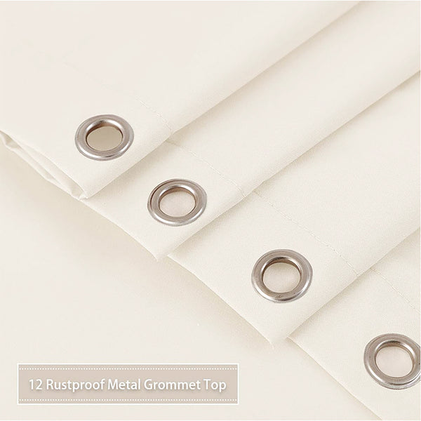 71" x 71" - Ivory Vinyl Shower Curtain Liner Waterproof