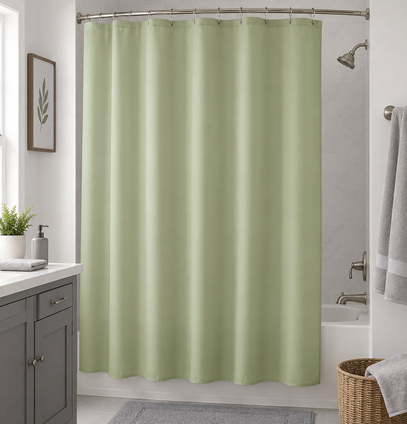 70" x 72" - Sage PEVA Shower Curtain Liner Waterproof