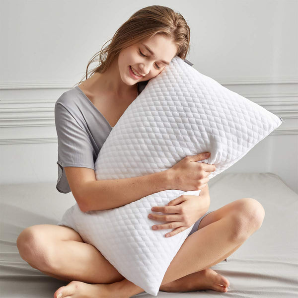 Queen Size Soft Plush Memory Foam Support Pillow