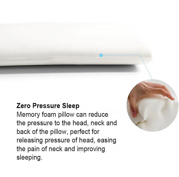 Queen Size Soft Plush Memory Foam Support Pillow