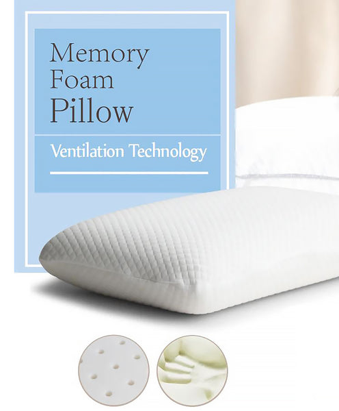 Long King Size Soft Plush Memory Foam Support Pillow