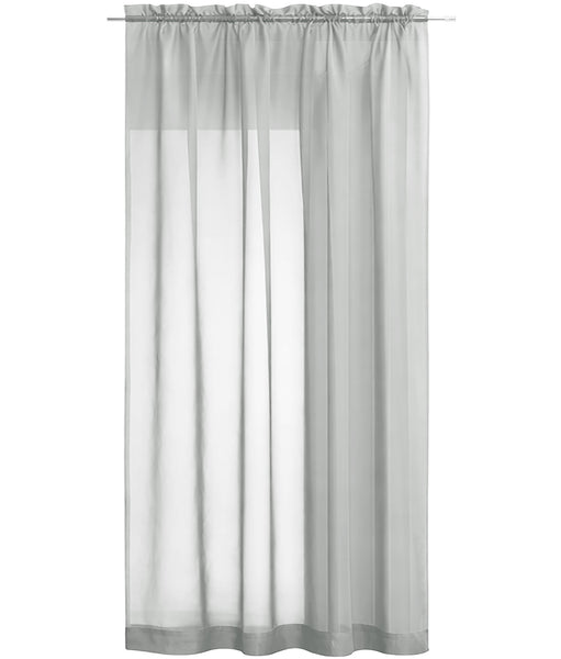 1 Piece Silver Sheer Rod Pocket Window Curtain Panel - 90" Inches Long