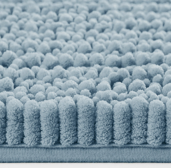 30"x20" - Light Blue Soft Cozy Plush Chenille Bath Mat Bathroom Rug