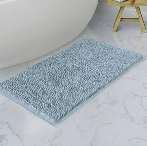 36"x24" - Light Blue Large Soft Cozy Plush Chenille Bath Mat Bathroom Rug