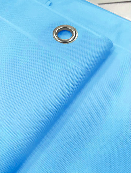 70" x 72" - Sky Blue Vinyl Shower Curtain Liner Waterproof