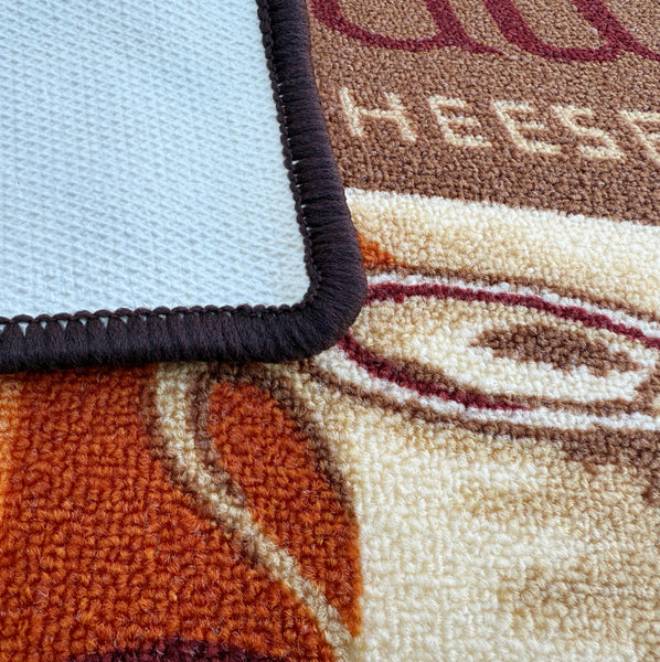 Orange Brown Washable Kitchen Mat With Non-Slip Backing - 30"x18"