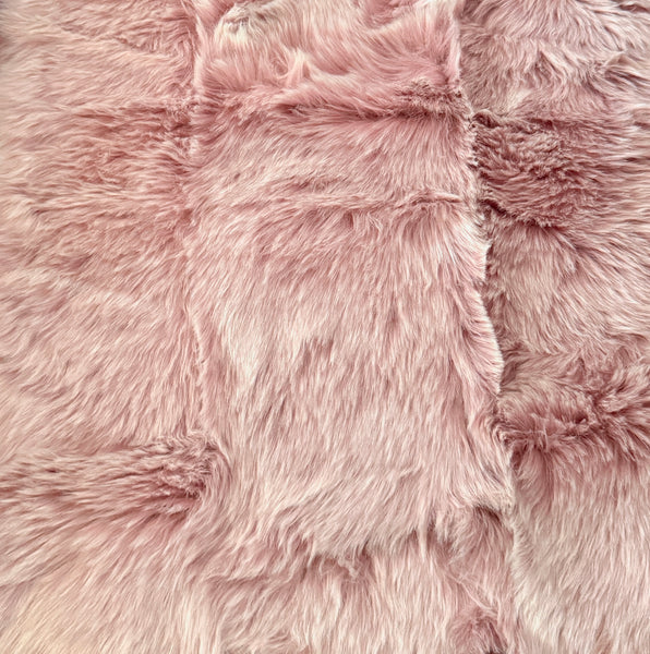 Pink Soft Fluffy Shag Faux Sheepskin Fur Area Rug - 2'x3' Feet