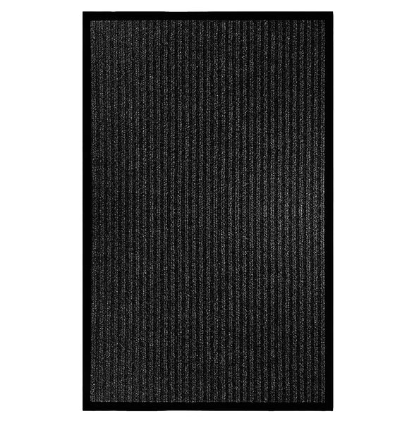 Grey Indoor Outdoor Heavy Duty Ribbed Entry Entrance Door Mat with Rubber Backing – 23"x35"
