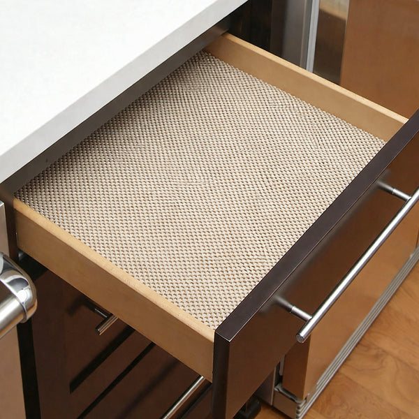 Beige Kitchen Shelf Office Cabinet Drawer Liner Non Adhesive